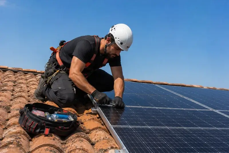 Maintenance et monitoring de panneaux solaires à Escautpont